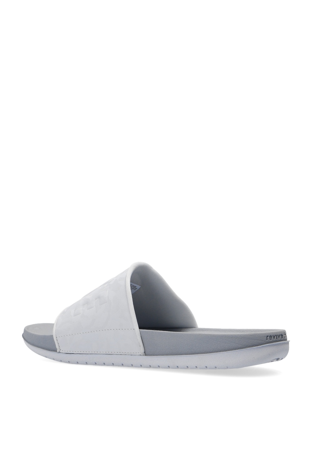 grey nike slides